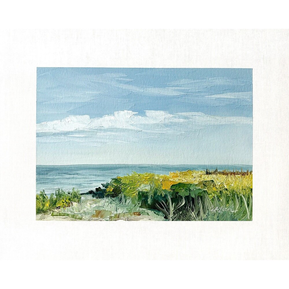 8x10 Original Oil Landscape Painting Seascape Impressionist Ocean Coastal Signed